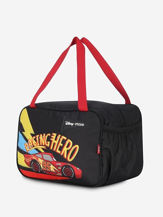 Wildcraft Lunch Bag - Foodie Jumbo Cars Black | Unisex Lunch Bag with Water Bottle Holder for Office/Travel - Cars Jumbo Black