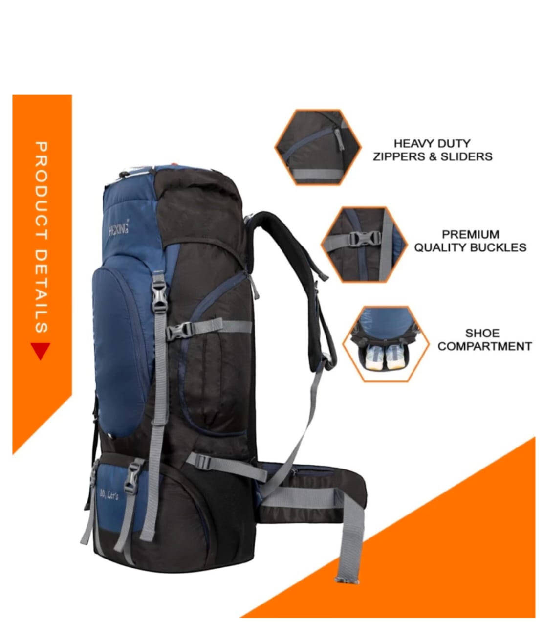 HEXING Traveler 80L Rucksack