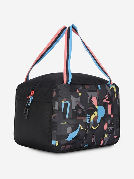 Wildcraft Lunch Bag - Foodie Jumbo Fauna Black | Unisex Lunch Bag with Water Bottle Holder for Office/Travel - Black