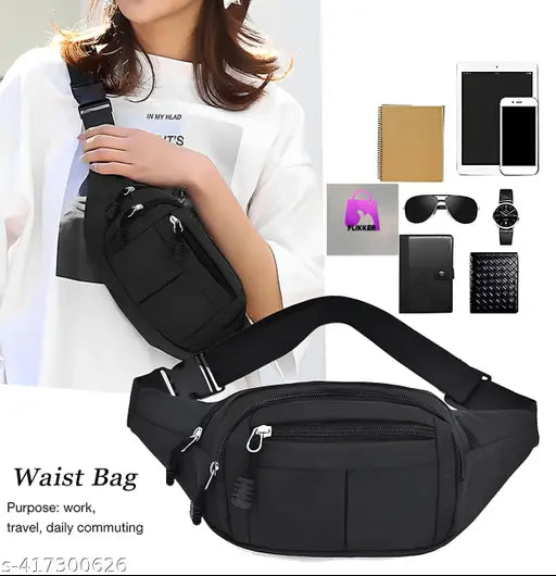 VIRAS Waist Bag for Men Side Bag | Fanny Waist Pouch Pack Travel Side Sling WaterProof Waist Bag